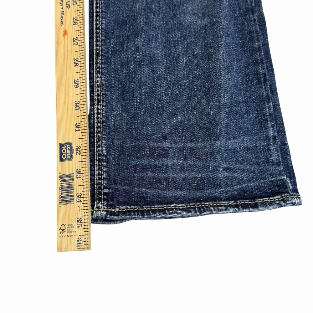Silver Jeans Suki High Boot Women's Size 33x35 Dark Wash Stretch Denim Jeans - Picture 7 of 9